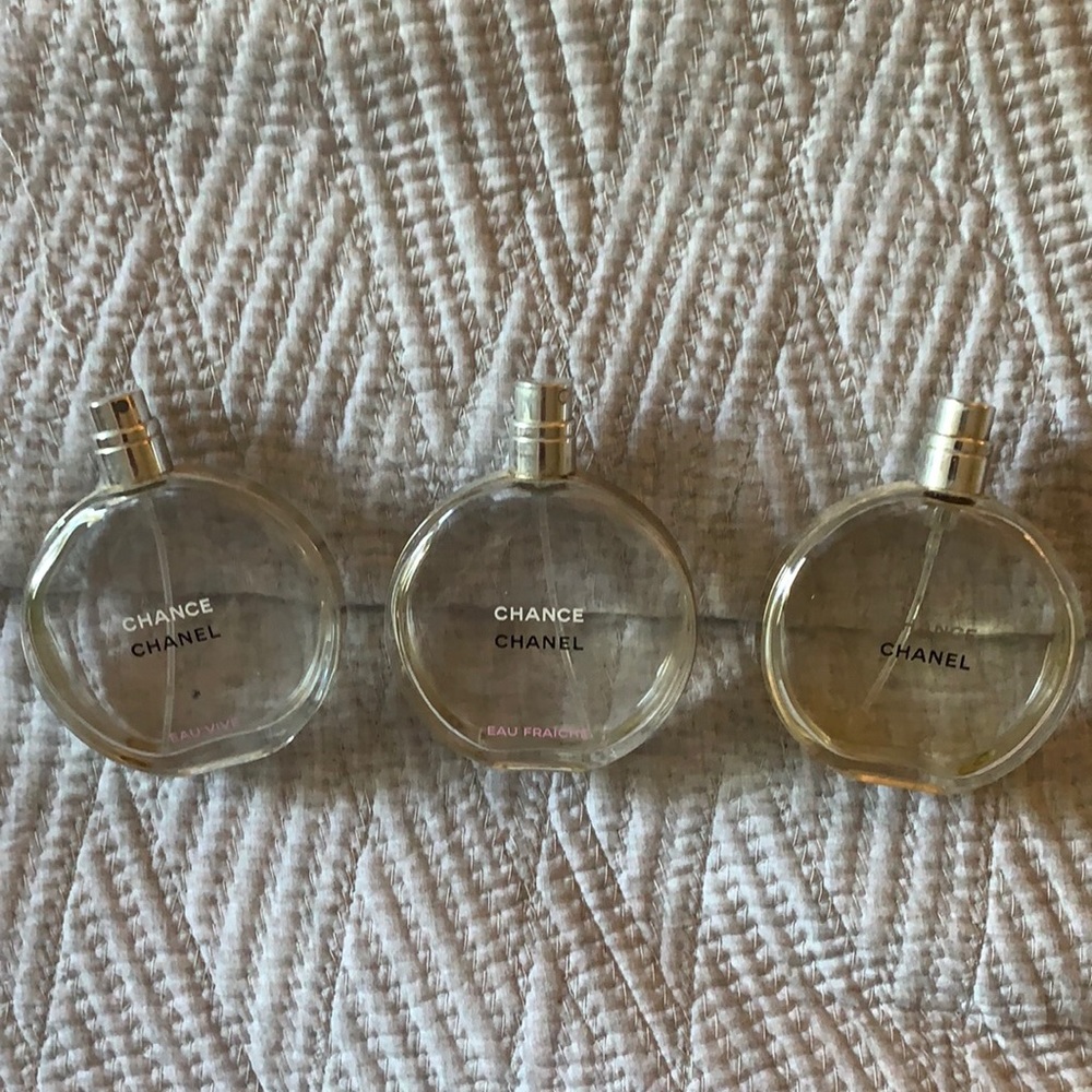 Empty Chanel bottles